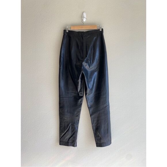 Vintage 90s Danier butter soft leather high rise pants - Picture 2 of 9
